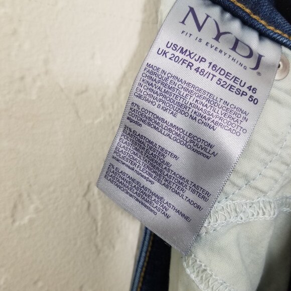 NYDJ Marilyn Straight LiftxTuck Technology Stretch Jeans Blue Size 16 - Picture 7 of 7